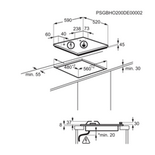 AEG | Built-In 60Cm Gas Hob Black 4 Zone | HKB64451NB