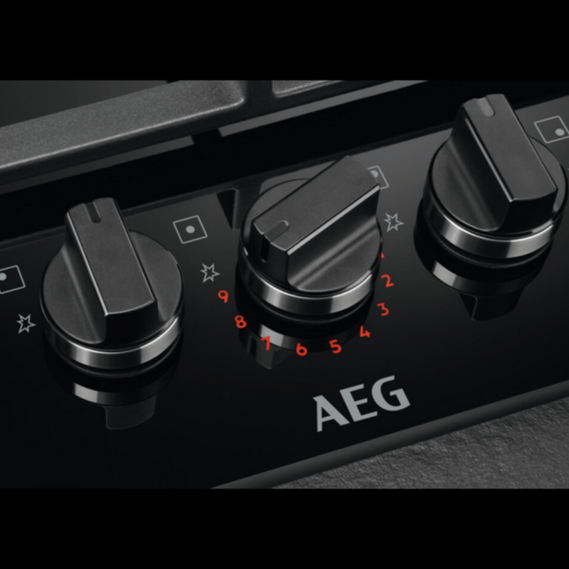 AEG | Built-In 60Cm Gas Hob Black 4 Zone | HKB64451NB