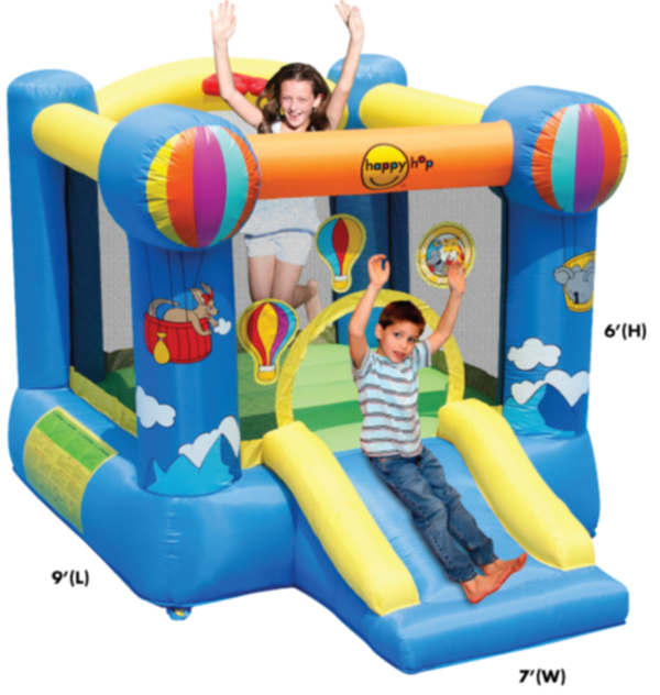 HAPPY HOP | Hot Air Balloon Slide And Hoop Bouncer | HAP115TOY00045