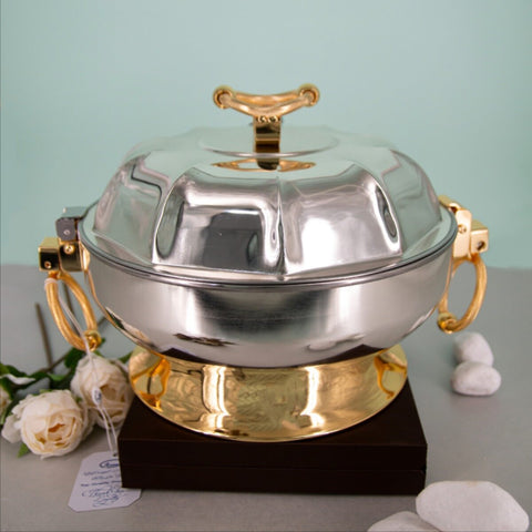 GENERIC | Hot Pot New 7 Ltr Silver Gold | HP142-7SG