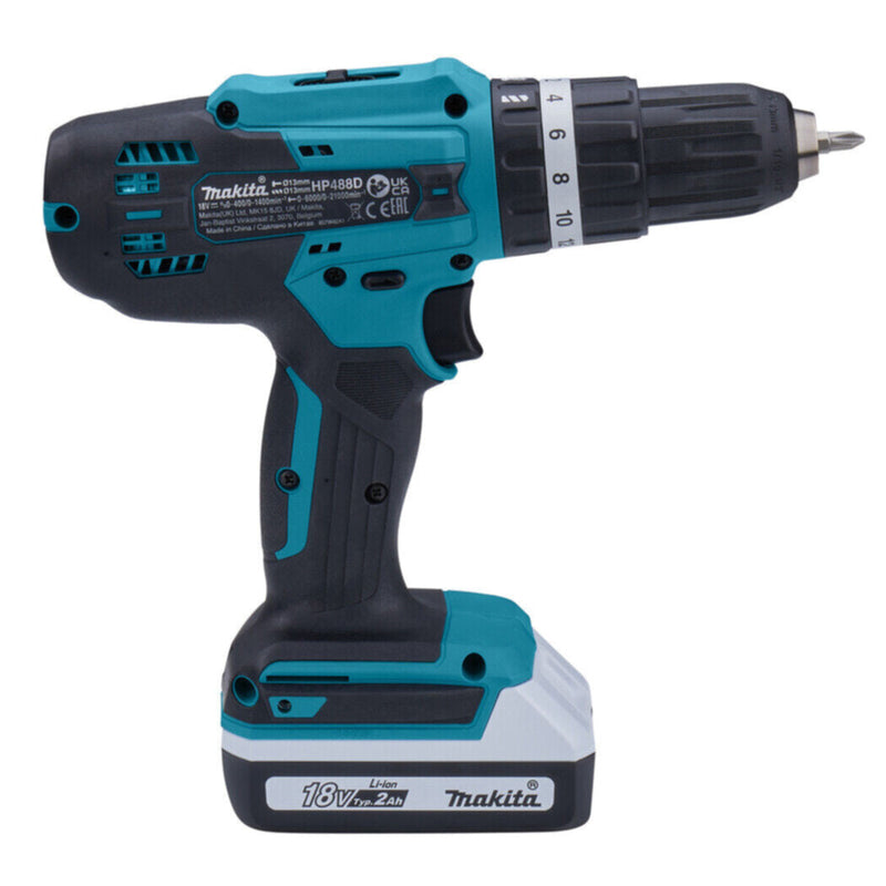 Makita | 13mm Light use Drill with 3 Options (Drilling , Driving & Hammering) | MAK/HP488DAEX1