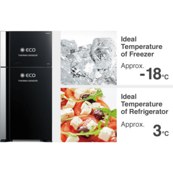 HITACHI | Double Door Refrigerator 650Ltrs | HRTN7489DFBSLGF