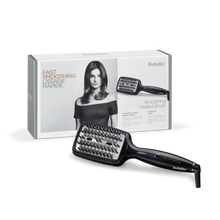 BABYLISS | Smoothing Heated Brush Hair Straightener Black | HSB101SDE