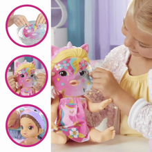 HASBRO | Baby Alive Glam Spa Baby Doll, Unicorn, Color Reveal Nails and Makeup, 12.8-Inch Waterplay Toy, Kids 3 and Up, Blonde Hair | HSO106TOY01489