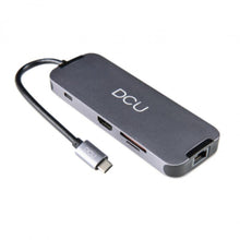 DCU SPAIN | Multi-Hub Dock USB C To HDMI + 3 USB 3.0 + RJ45 (Ethernet) + Card Reader + Pendrive + 3.5MM Headphone Jack | 391166