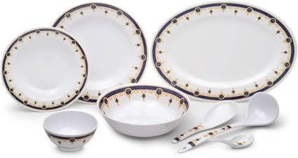 ROYALFORD | 56 Pcs Dinnerware Set Melamine Ware Dinner Plates And Bowls Set | Rf12489