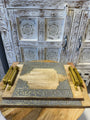 NAQSH GALLERY | Tray Set With Arabic Letters In White | 10000329