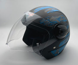 UP2 LEVO Motorsport Helmet i-40 Black Blue | MGS-017