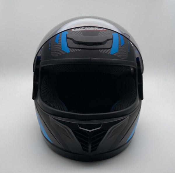 UP CO Challenger 63 Motorsport Helmet Black-Blue | MGS-015