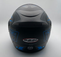 UP CO Challenger 63 Motorsport Helmet Black-Blue | MGS-015