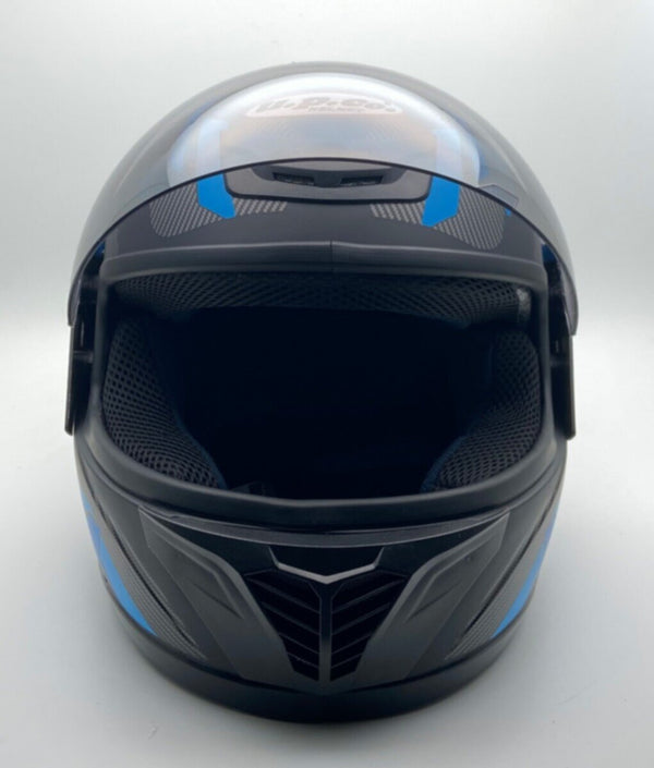 UP CO Challenger 63 Motorsport Helmet Black-Blue | MGS-015
