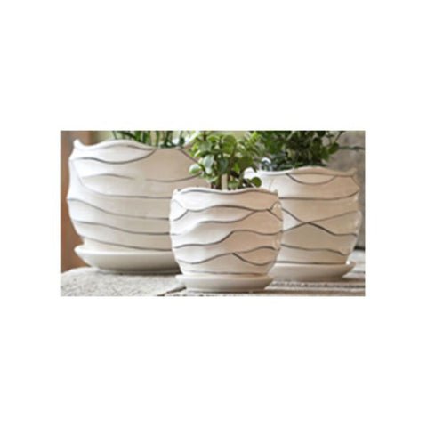 Table Ceramic Pot for Plants in 3 Sizes | 17cm X 14cm | 14cm X 10cm | 10cm X 9cm