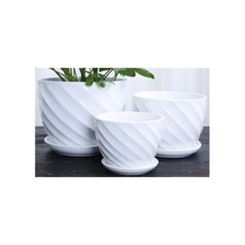 Table Ceramic Pot for Plants in 3 Sizes | 17cm X 14cm | 14cm X 10cm | 10cm X 9cm