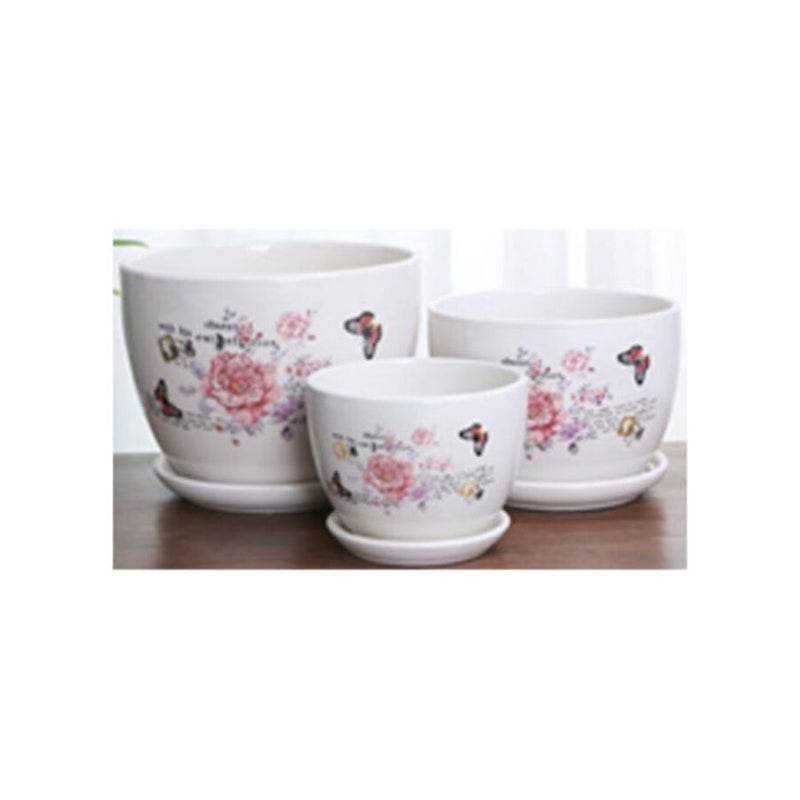 Table Ceramic Pot for Plants in 3 Sizes | 17cm X 14cm | 14cm X 10cm | 10cm X 9cm