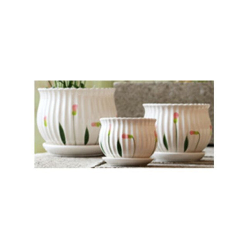 Table Ceramic Pot for Plants in 3 Sizes | 17cm X 14cm | 14cm X 10cm | 10cm X 9cm