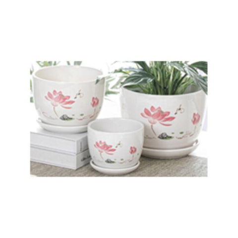 Table Ceramic Pot for Plants in 3 Sizes | 17cm X 14cm | 14cm X 10cm | 10cm X 9cm