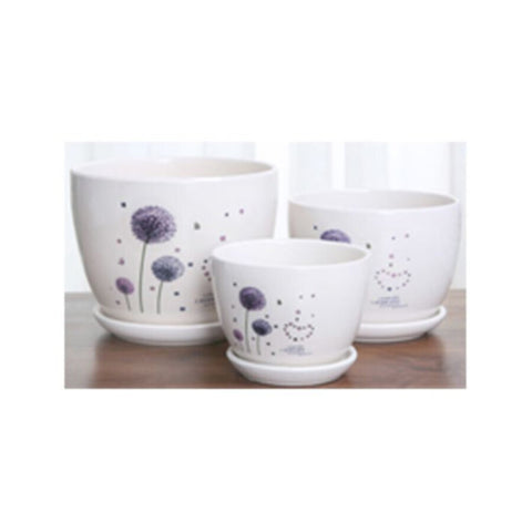 Table Ceramic Pot for Plants in 3 Sizes | 17cm X 14cm | 14cm X 10cm | 10cm X 9cm