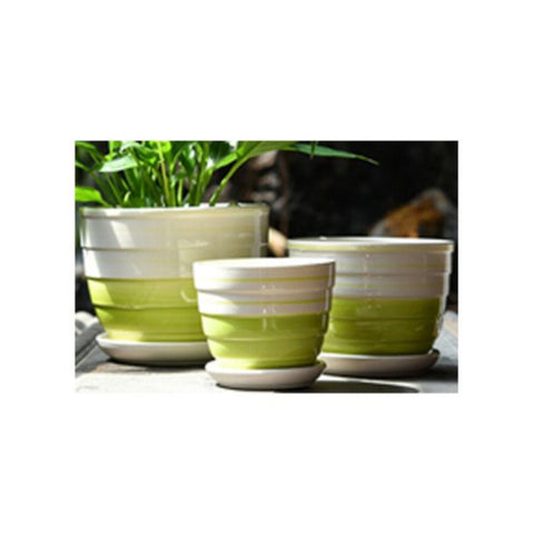 Table Ceramic Pot for Plants in 3 Sizes | 17cm X 14cm | 14cm X 11cm | 10cm X 10cm