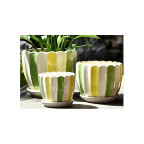 Table Ceramic Pot for Plants in 3 Sizes | 17cm X 14cm | 14cm X 11cm | 10cm X 10cm