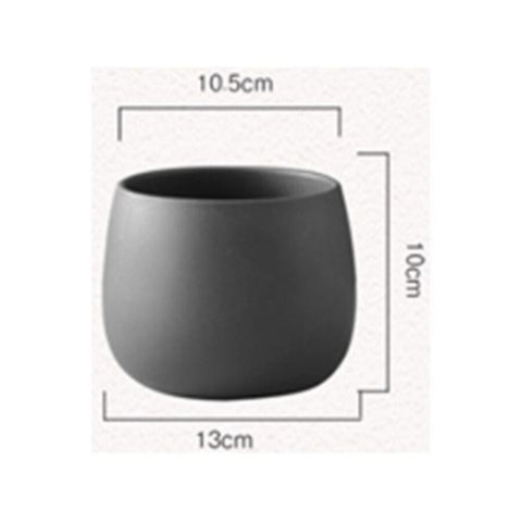 Table Ceramic Pot for Plants - Matte Finishing Single Pcs | 10.5x13x10CM |