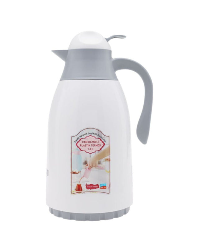ROYALFORD | 1.3Ltr Glass Vacuum Flask-Turkey/Grey | RF8556