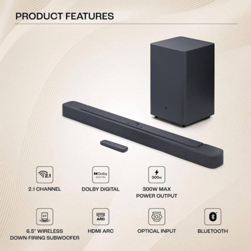 JBL | Bar 2.1 Deep Bass (MK2) Soundbar with Wireless Subwoofer - Black
