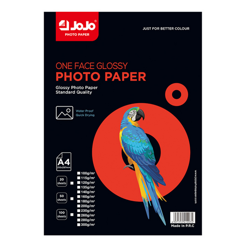 JOJO | One Face Glossy Photo Paper A4 20pcs Pack