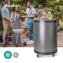 NEDIS | Party Cooler 30 Ltr | 220 - 240 V AC | Aluminum | Adjustable Temperature 0Â°C to 16Â°C | KAPC030SS