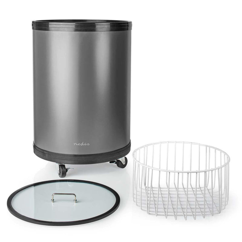 NEDIS | Party Cooler 30 Ltr | 220 - 240 V AC | Aluminum | Adjustable Temperature 0Â°C to 16Â°C | KAPC030SS