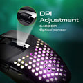 VERTUX | 6 Buttons Hex-Shell Wired RGB LED Gaming Mouse 6400 DPI | KATANA