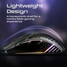 VERTUX | 6 Buttons Hex-Shell Wired RGB LED Gaming Mouse 6400 DPI | KATANA