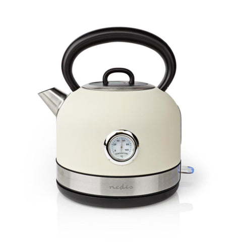 NEDIS | Electric Kettle 1.7Ltr Stainless Steel White | KAWK310EWT