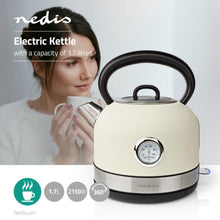 NEDIS | Electric Kettle 1.7Ltr Stainless Steel White | KAWK310EWT