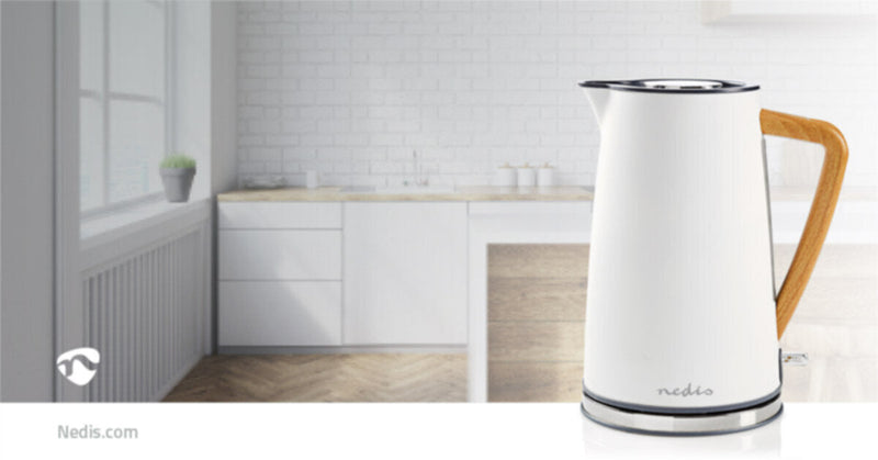 NEDIS | Electric Kettle 1.7ltr Soft-Touch Rotatable 360 degrees White | KAWK510EWT
