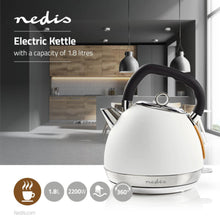 NEDIS | Electric Kettle 1.8ltr Soft-Touch Rotatable 360 degrees White | KAWK520EWT