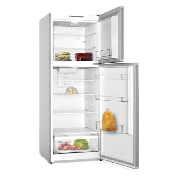 BOSCH | Serie 4 550Ltrs Free-Standing Fridge with Freezer at Top 186x70cm Stainless Steel Look | KGN55VL20M