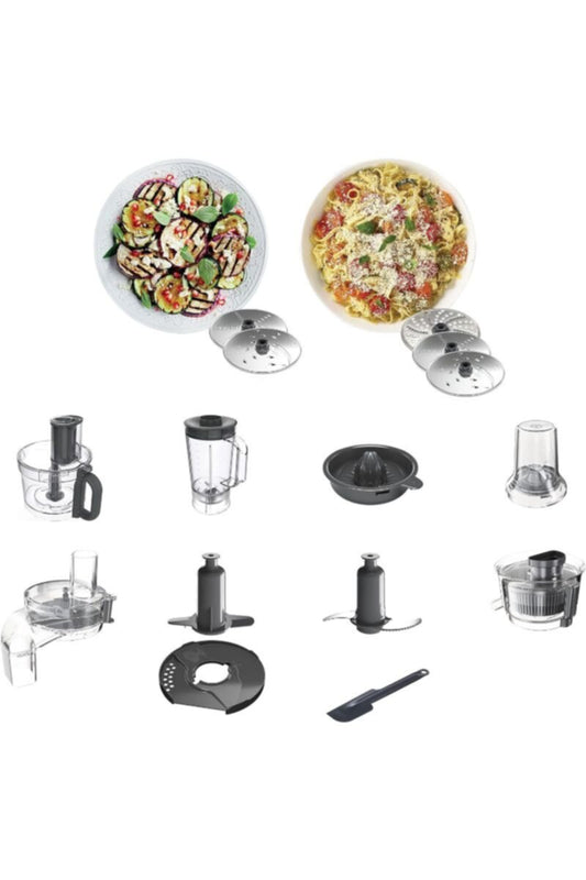 KENWOOD | Multi-Functional Food Processor With 3 Stainless Steel Disks 1000W FDP65.880SI Silver | TE0199878