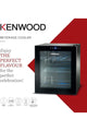 KENWOOD | Beverage Cooler 12 Bottles Wine Cooler Refrigerator with Double Glass Door | 00F958300KEAS