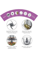 KENWOOD | Glass Chopper 500W With 1.2 Ltr Glass Bowl CHP62.400SI | TE0205025