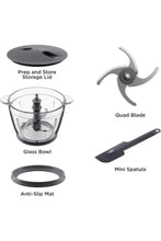 KENWOOD | Glass Chopper 500W With 1.2 Ltr Glass Bowl CHP62.400SI | TE0205025