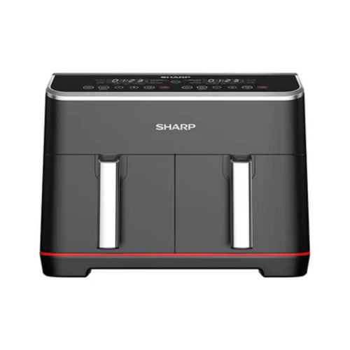 SHARP | Dual Drawer Air Fryer 8L LED Display | KF-DF80RT-K3