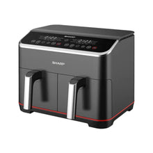 SHARP | Dual Drawer Air Fryer 8L LED Display | KF-DF80RT-K3