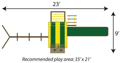 EASTERN JUNGLE GYM | Straight-Base Dreamscape Swing Set & Playset | EJG115TOY00001