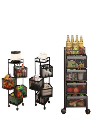 Kitchen Storage Rack-Rotating 4 Layers Shelf | 539 33