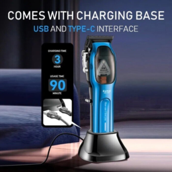 KEMEI | Professional Electric Cordless Hair Clipper Rechargeable |KM-1763