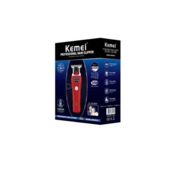 KEMEI | Professional USB Rechargeable Hair Clipper Red | KM-2919