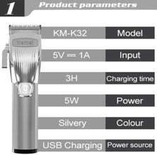 KEMEI | Professional Electric Cordless Hair Trimmer Rechargeable |KM-K32