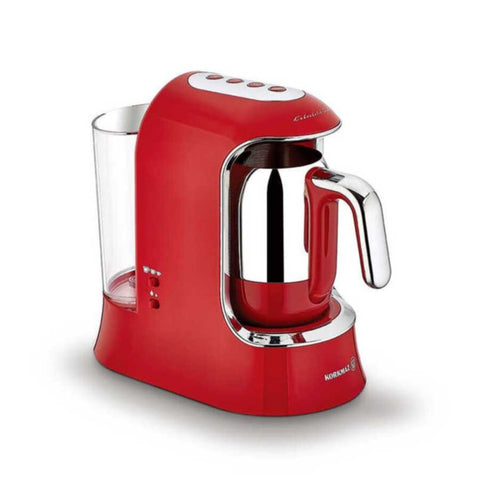 KORKMAZ | Kahvekolik Aqua Coffee Machine Red/Chrome | KO-A862