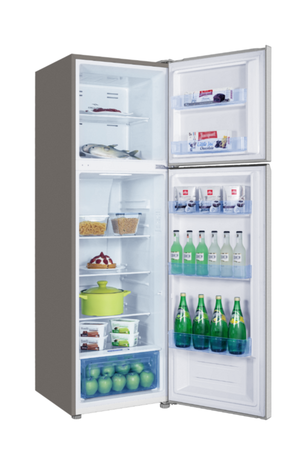 ORYX | Top Mount Refrigerator 350Ltr Silver | OXRTM-350VR-ECL