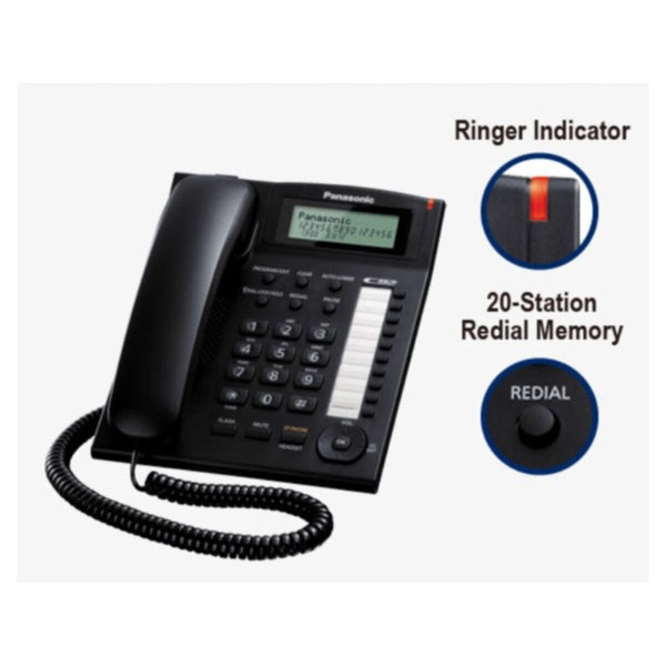 PANASONIC | Corded Telephone Black | KX TS 880